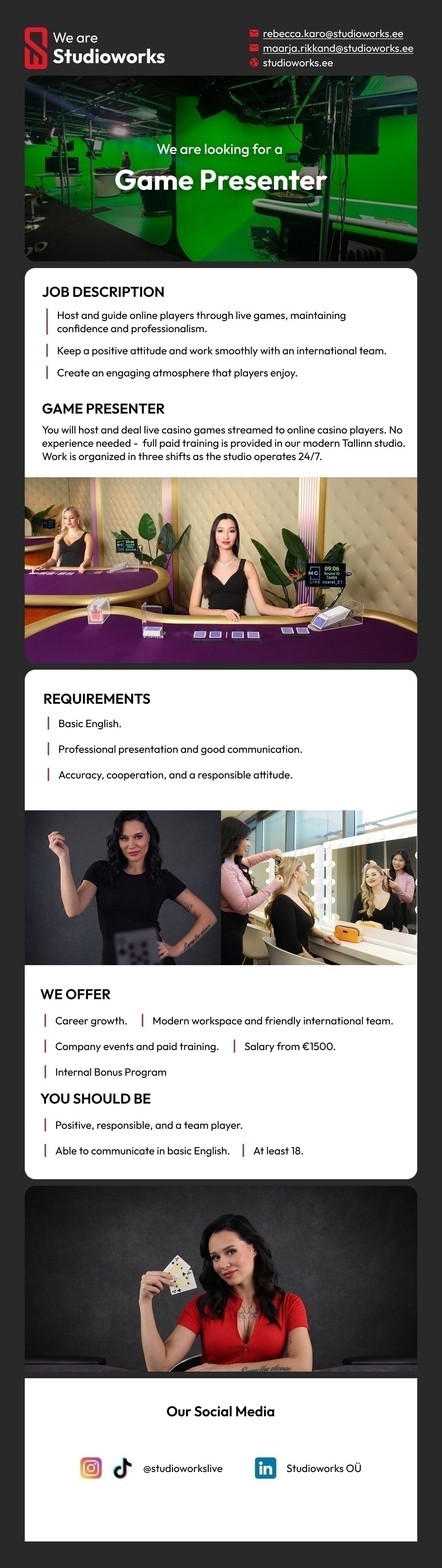 Studioworks OÜ Game Presenter