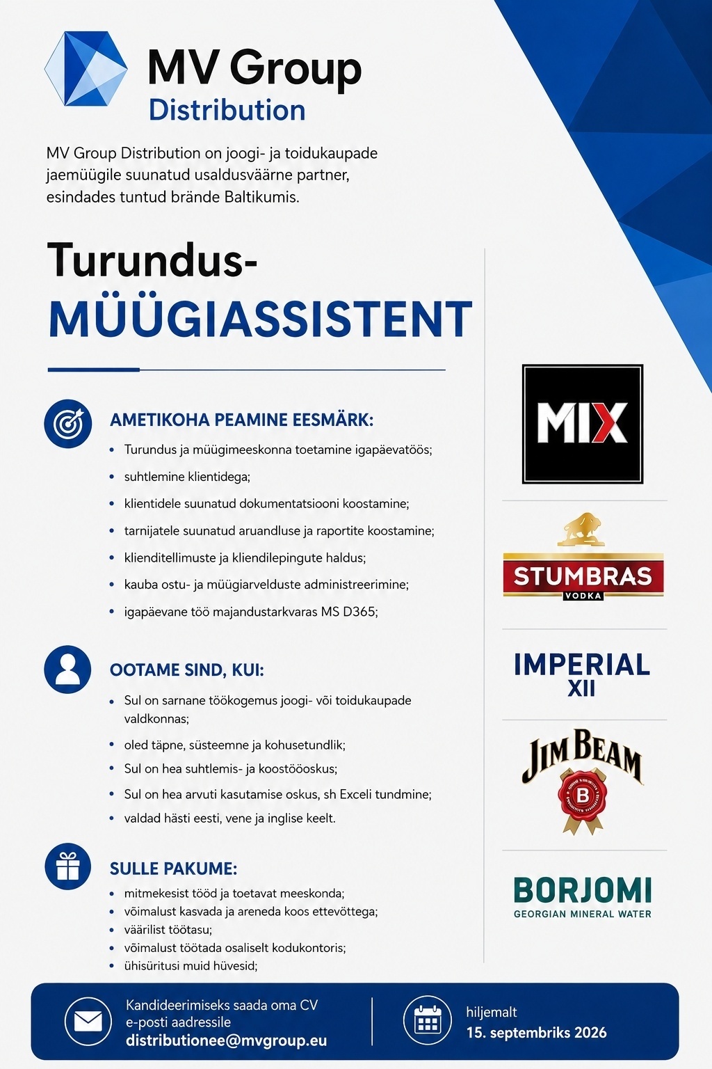 OÜ MV GROUP Distribution EE Assistent