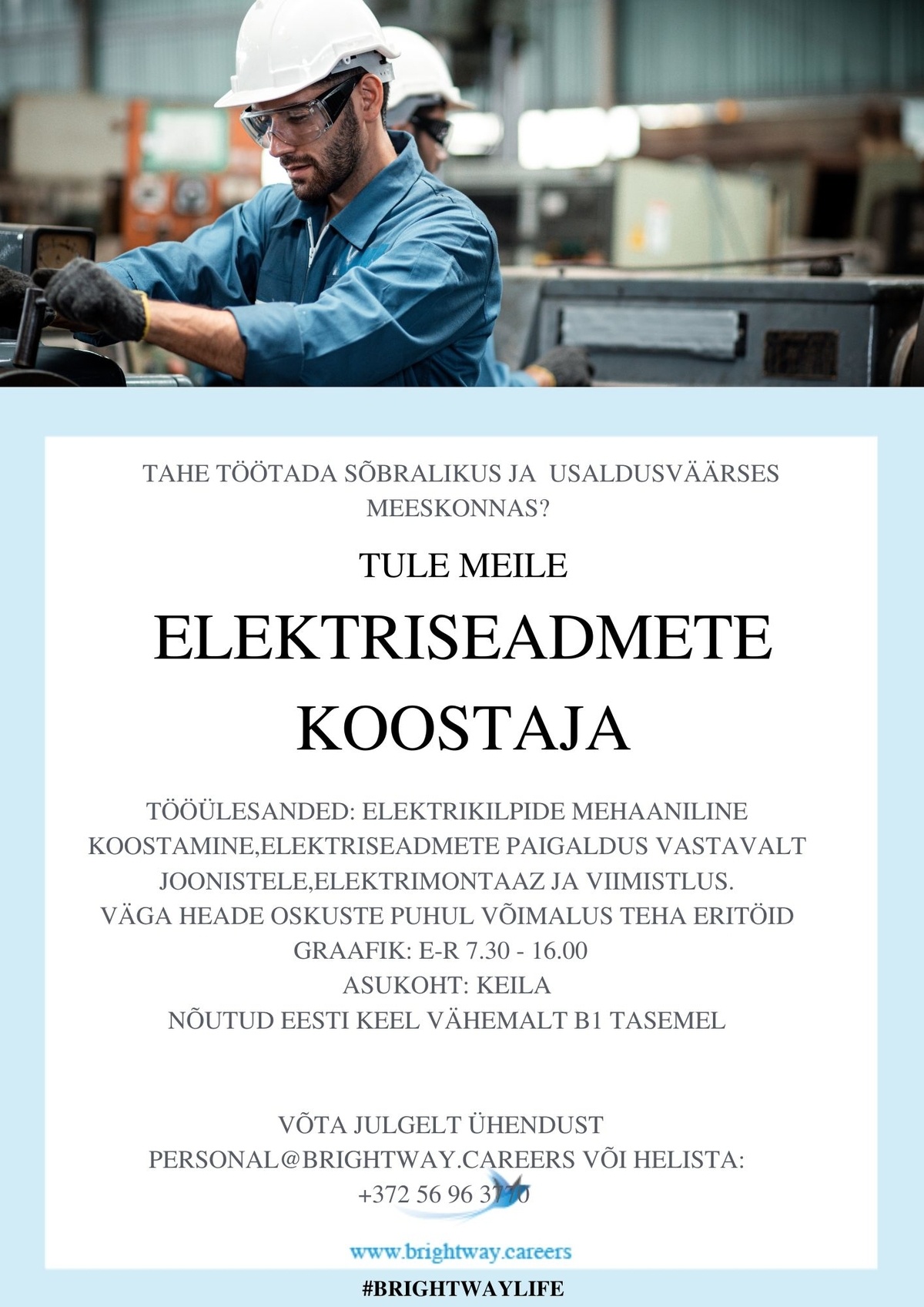 BRIGHTWAY OÜ Elektriseadmete koostaja