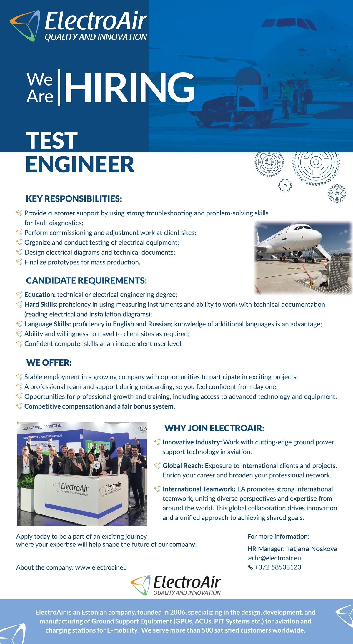 ELECTROAIR OÜ Test-engineer