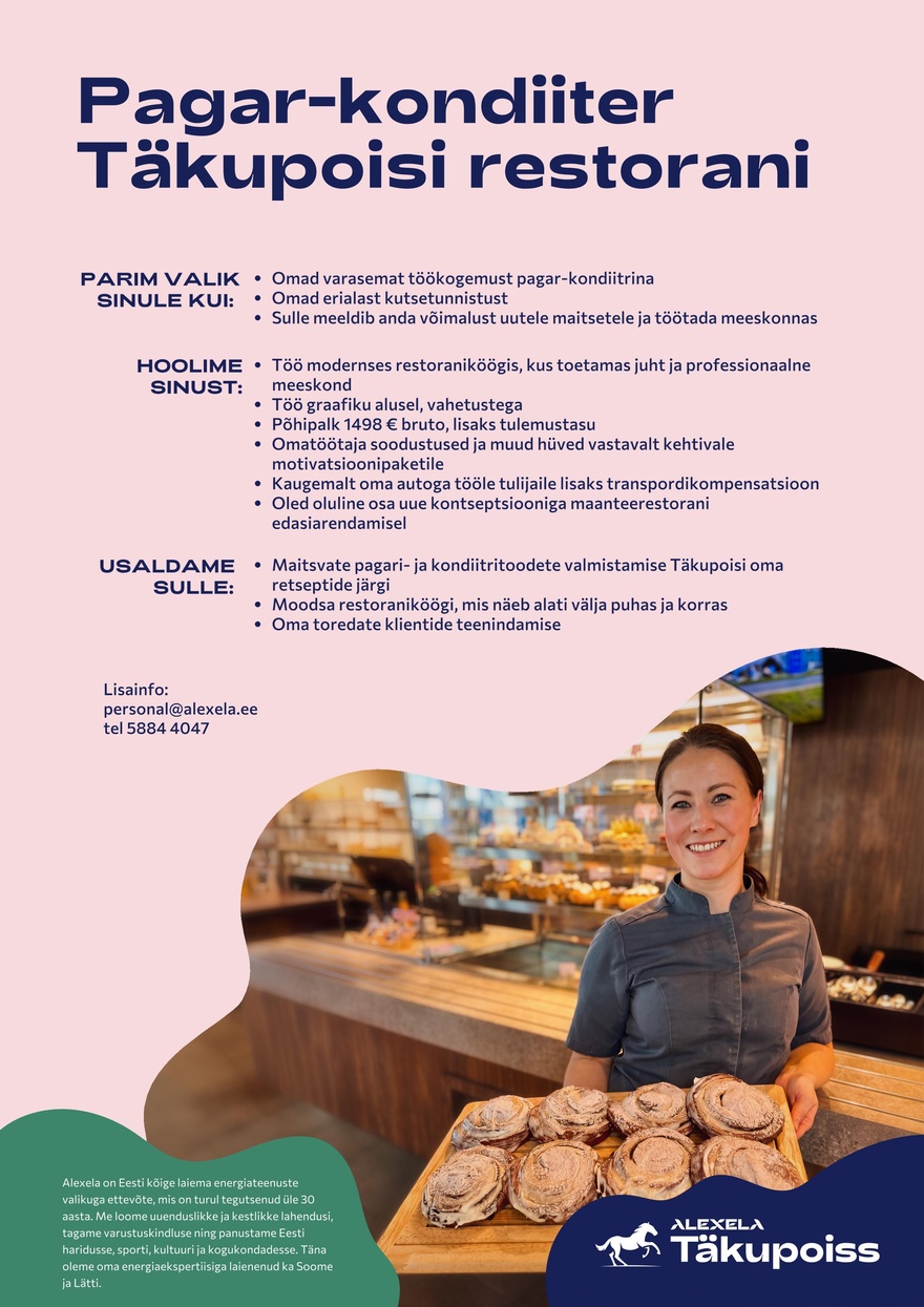 AS Alexela Pagar-kondiiter Täkupoisi restorani