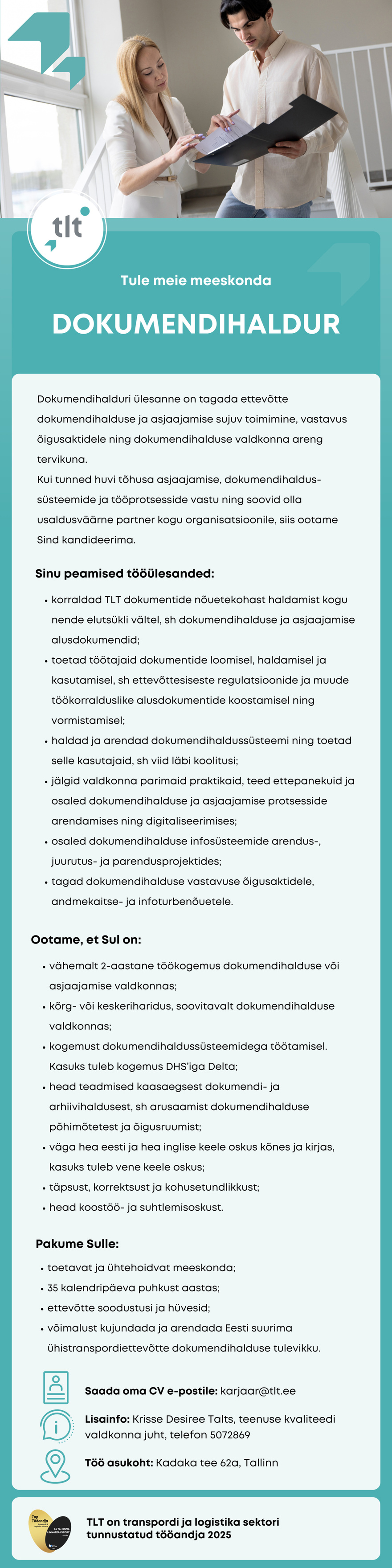 AS Tallinna Linnatransport DOKUMENDIHALDUR