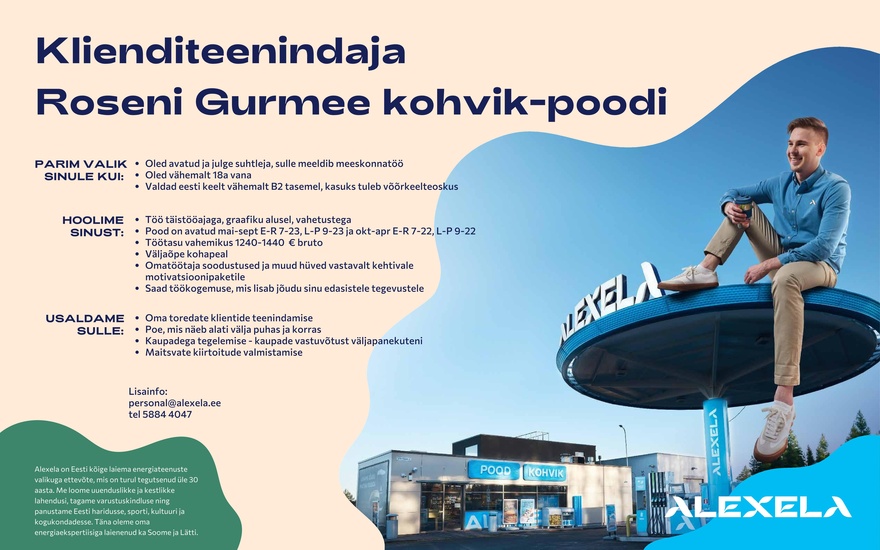 AS Alexela Klienditeenindaja Roseni Gurmee kohvik-poodi