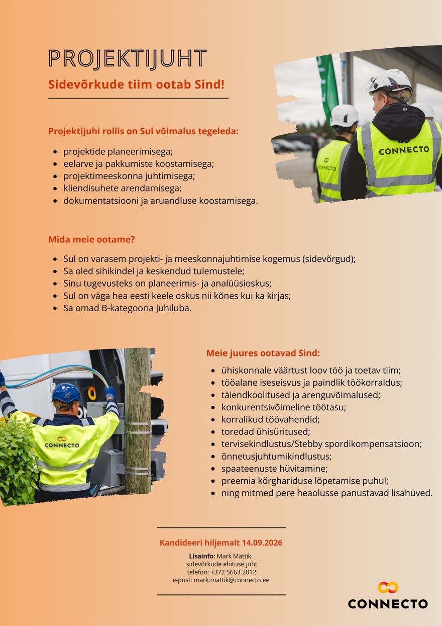 Connecto Sidevõrkude projektijuht