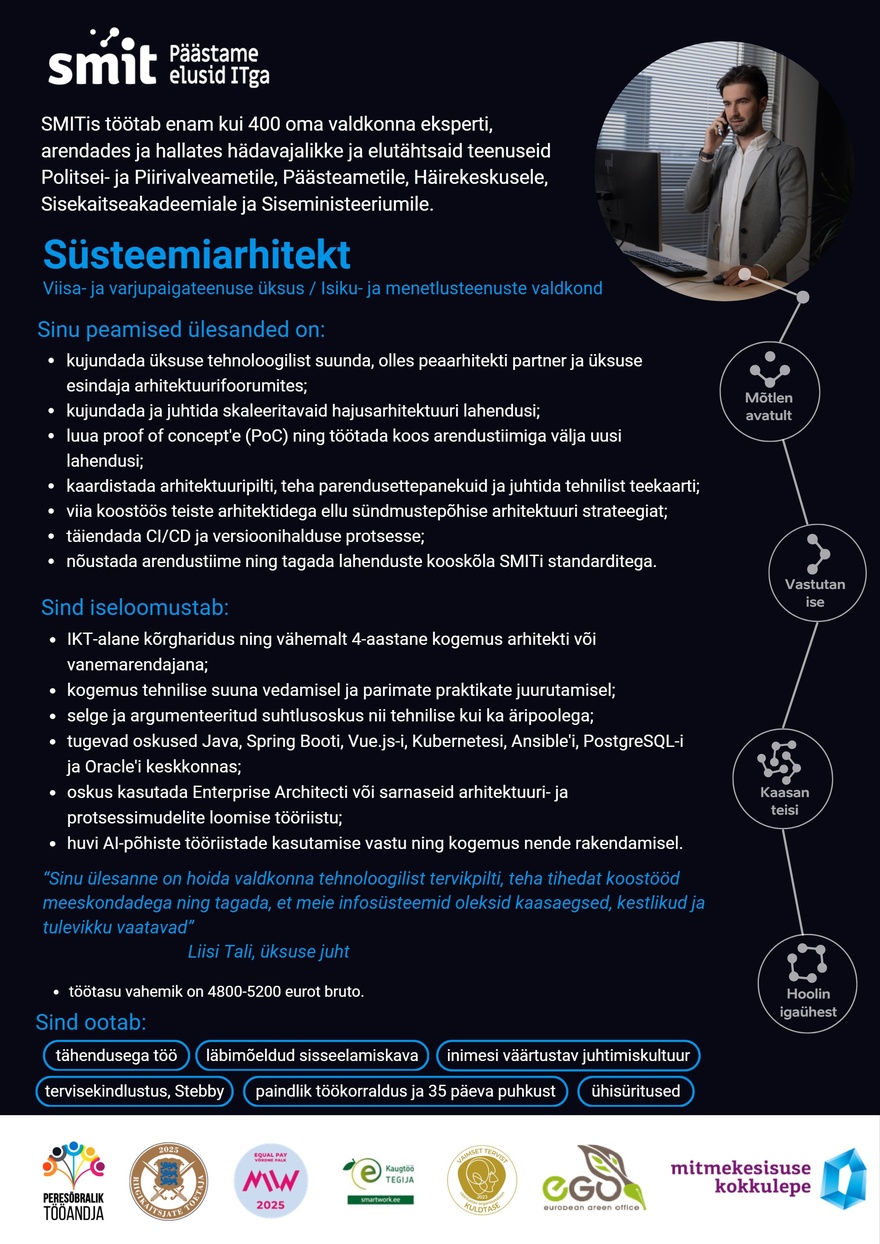 Siseministeeriumi infotehnoloogia- ja arenduskeskus Süsteemiarhitekt