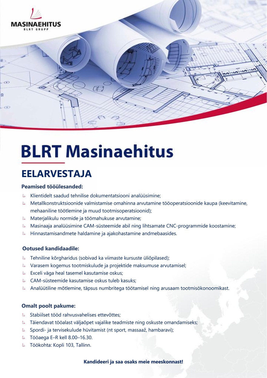 BLRT Masinaehitus Eelarvestaja