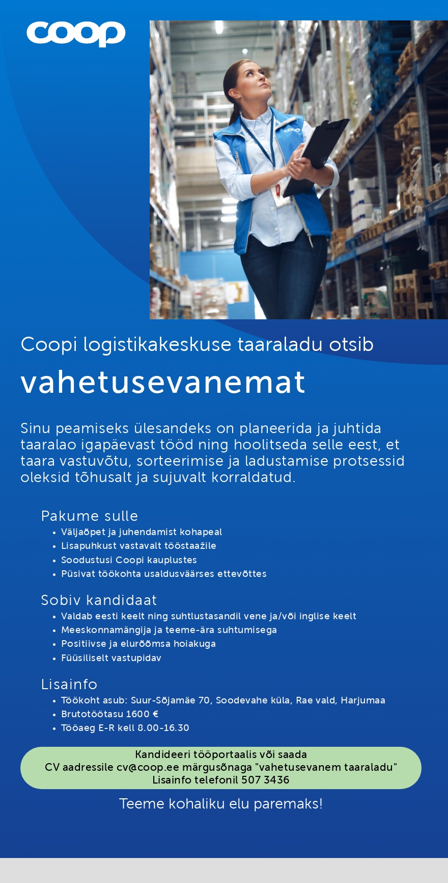 Coop Eesti Keskühistu Vahetusevanem (taaraladu)