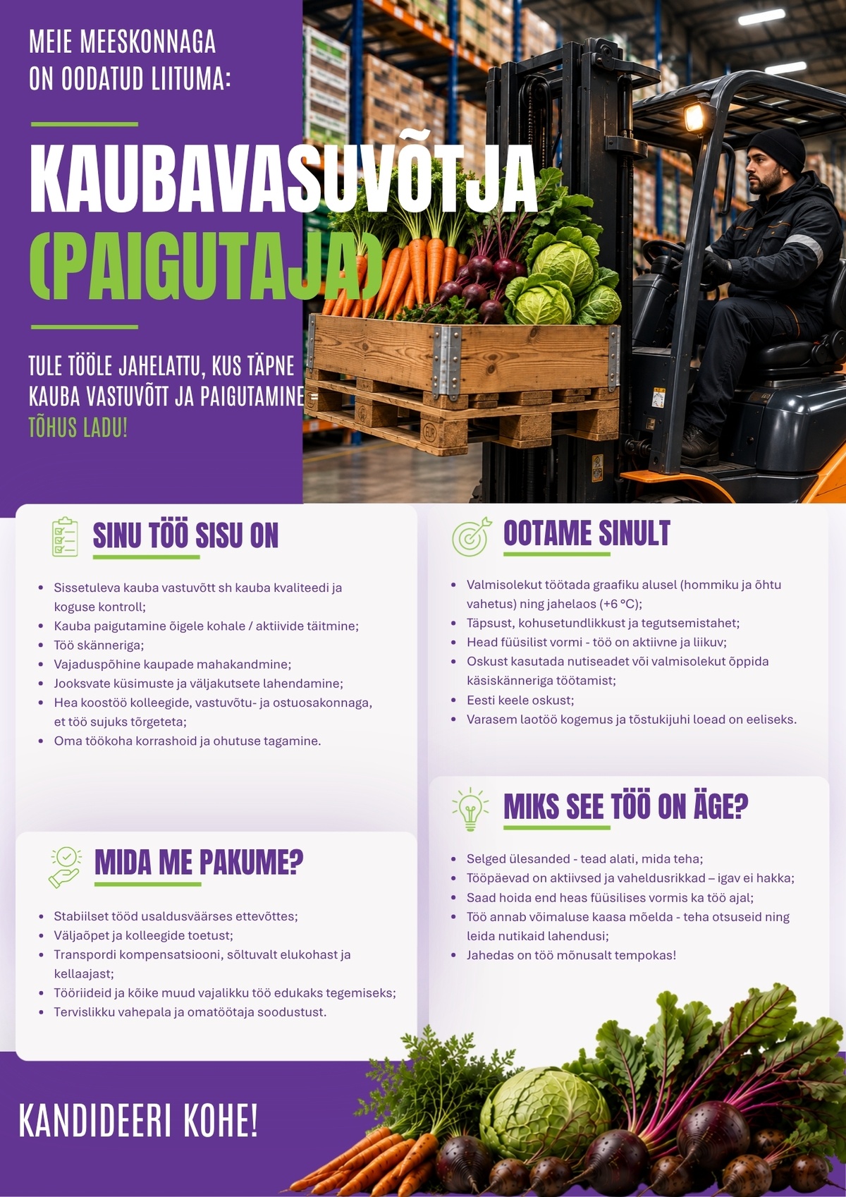 FRUIT XPRESS OÜ Kaubavastuvõtja (paigutaja)