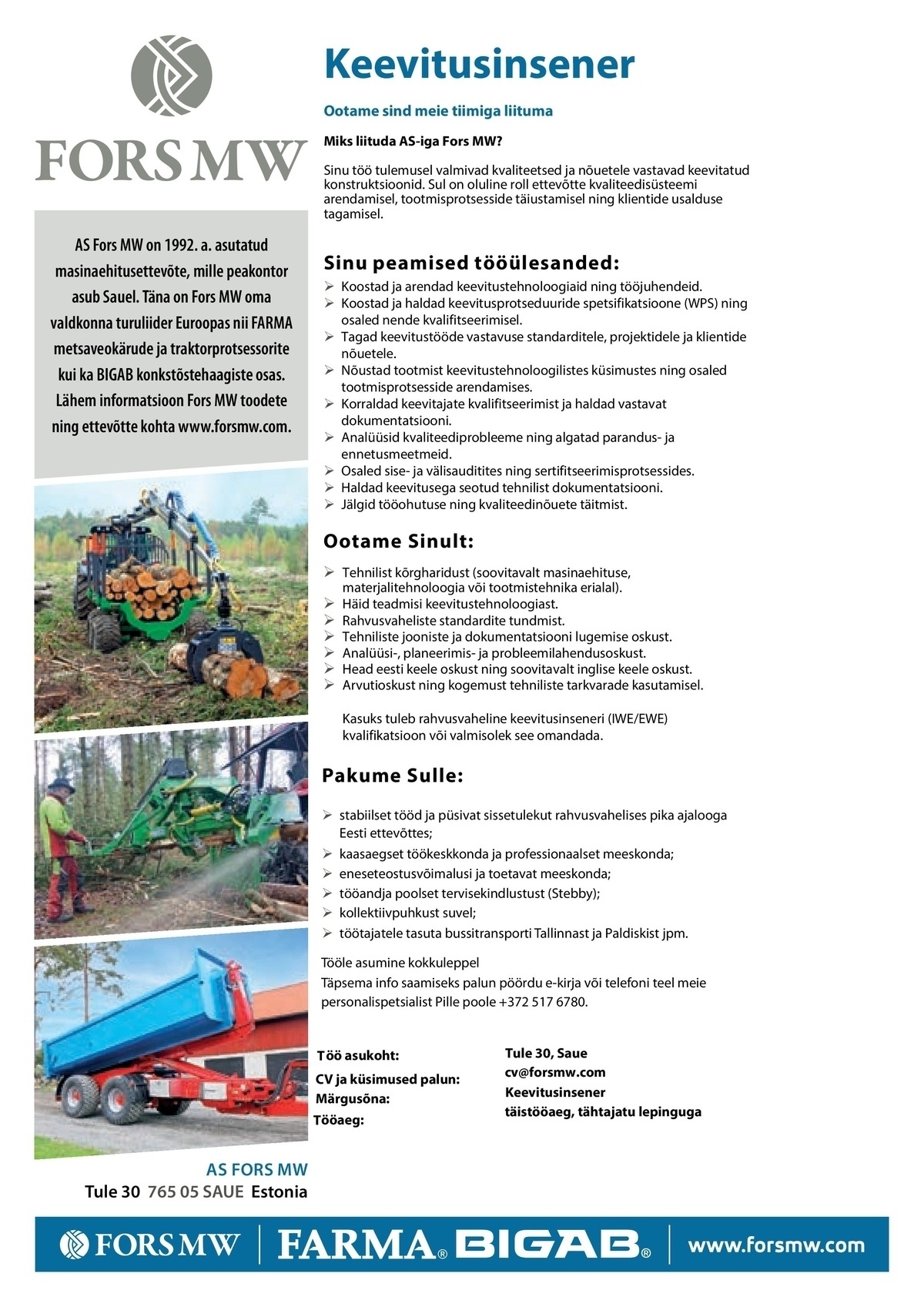 Fors MW AS KEEVITUSINSENER