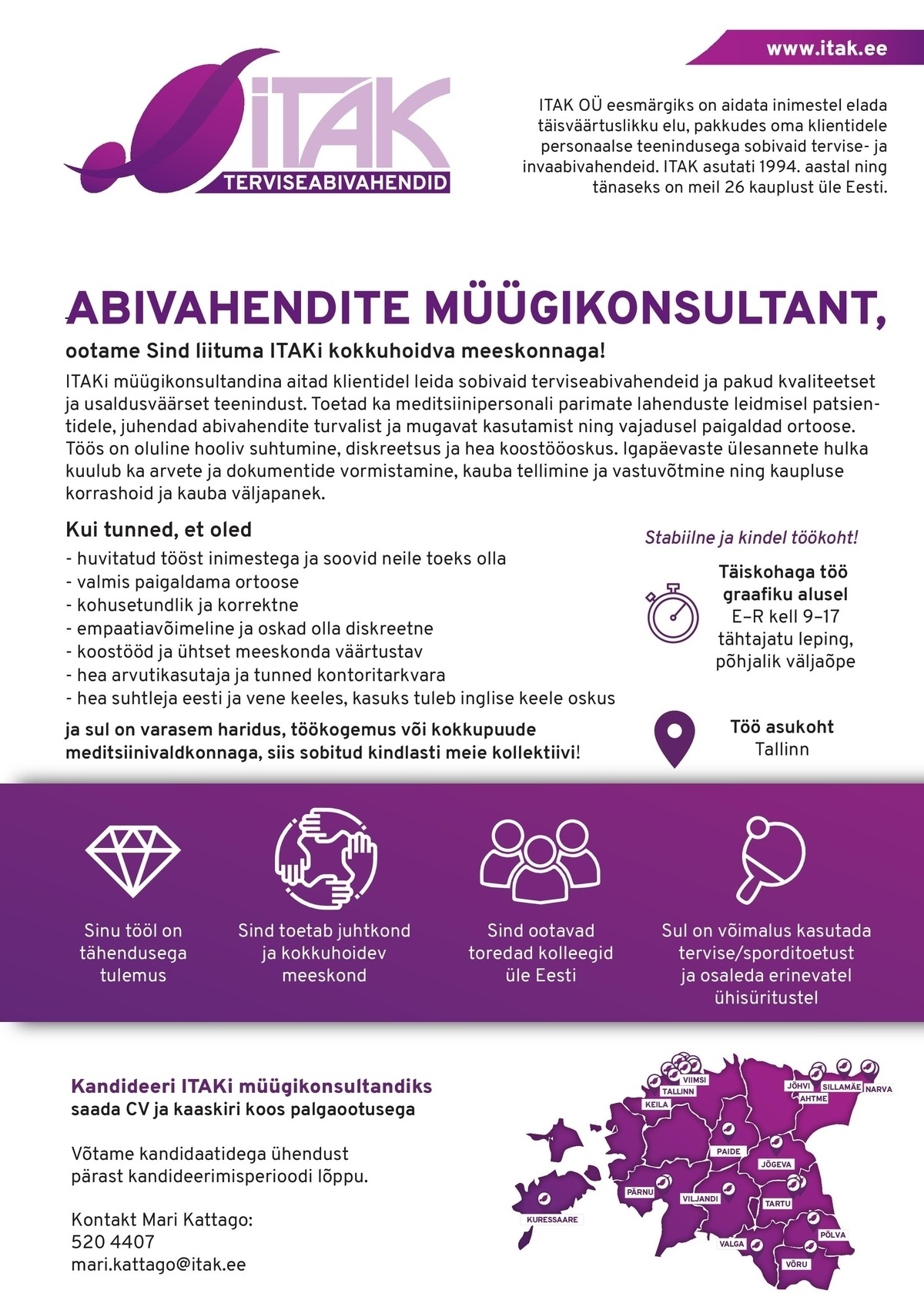 ITAK OÜ Klienditeenindaja Tallinn
