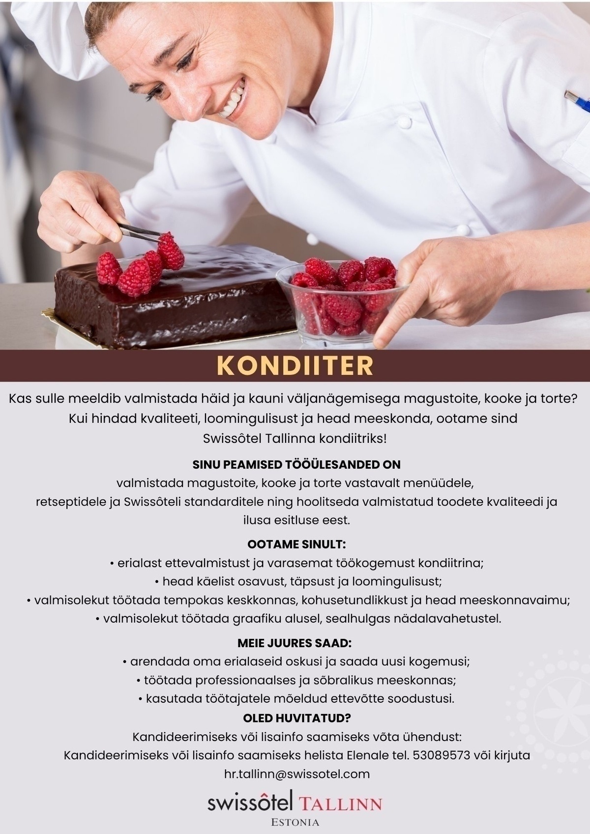 SWISSOTEL ESTONIA OÜ Kondiiter