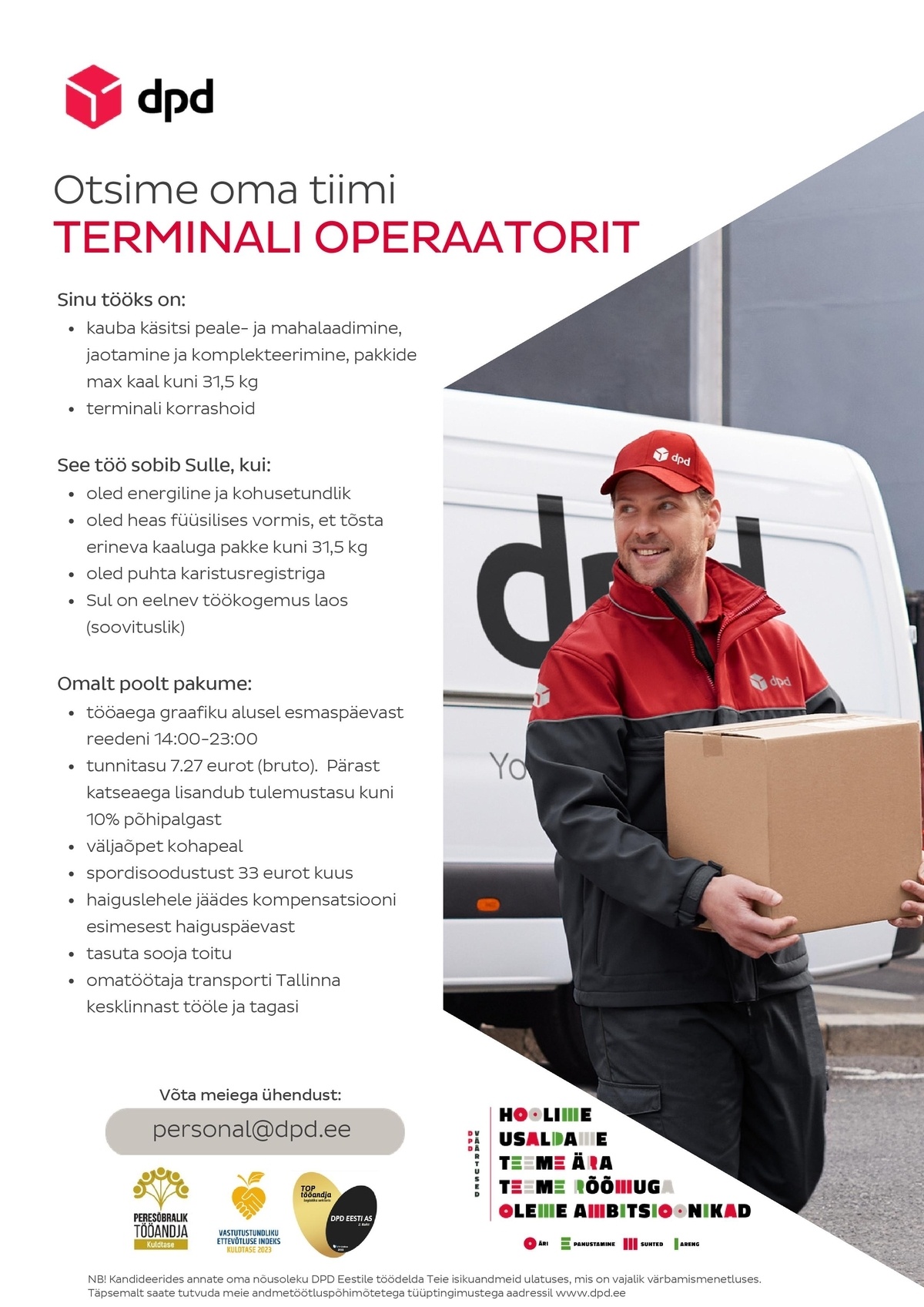 DPD Eesti AS Terminali operaator (14:00-23:00)