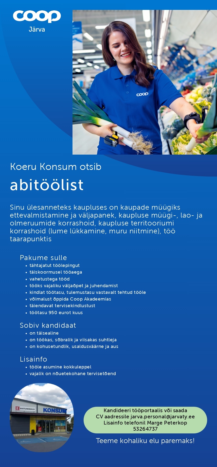 Coop Järva ABITÖÖLINE Koeru Konsum (Coop Järva)