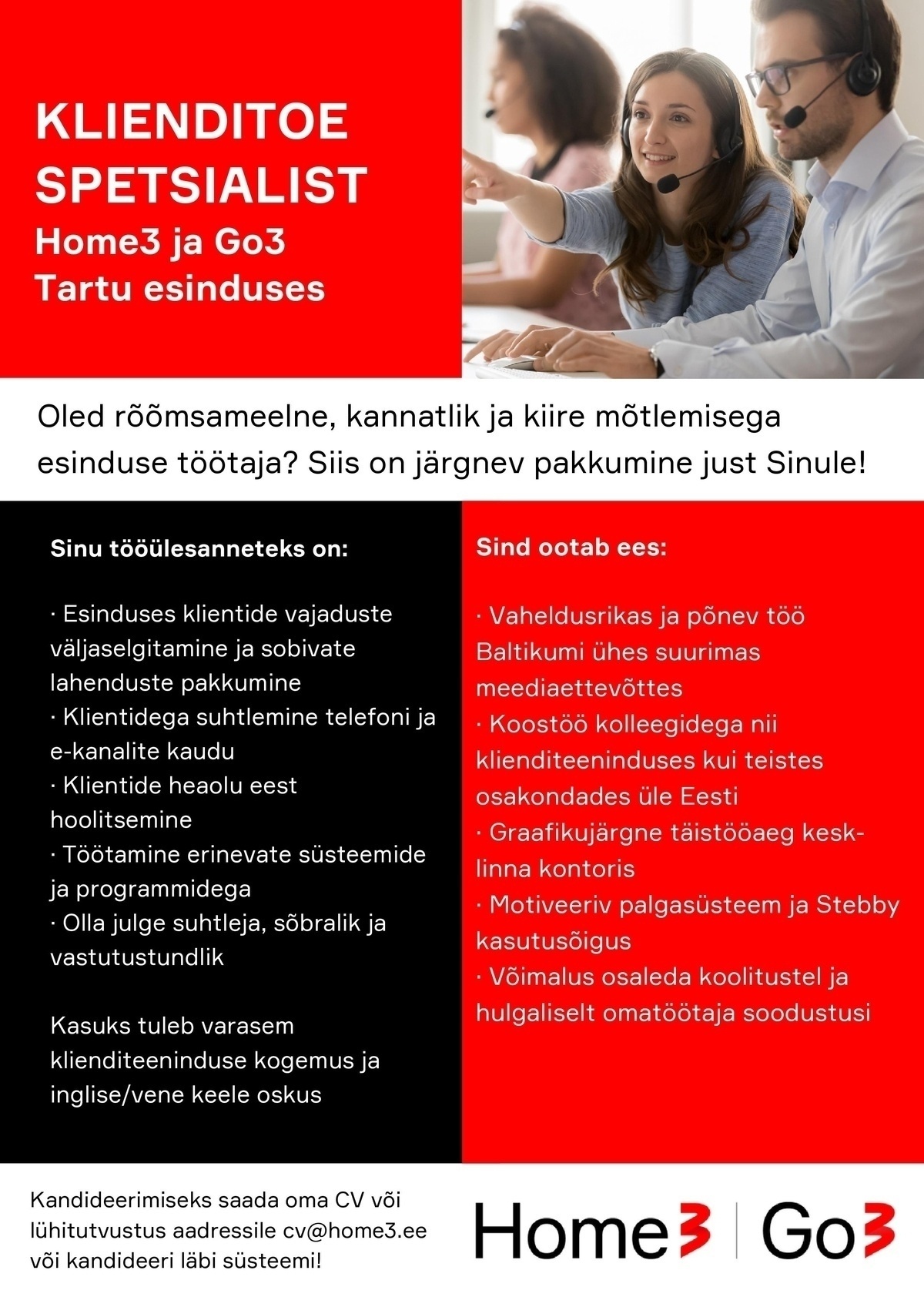 AS Go3 Baltics Klienditoe spetsialist