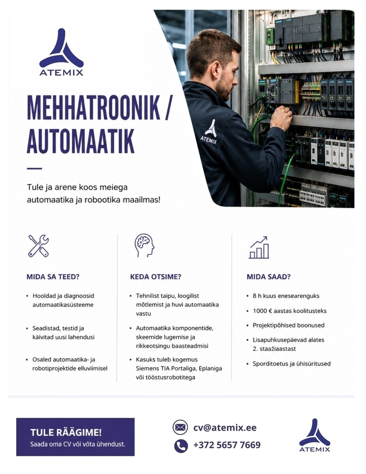 ATEMIX TÖÖSTUSAUTOMAATIKA OÜ Mehhatroonik