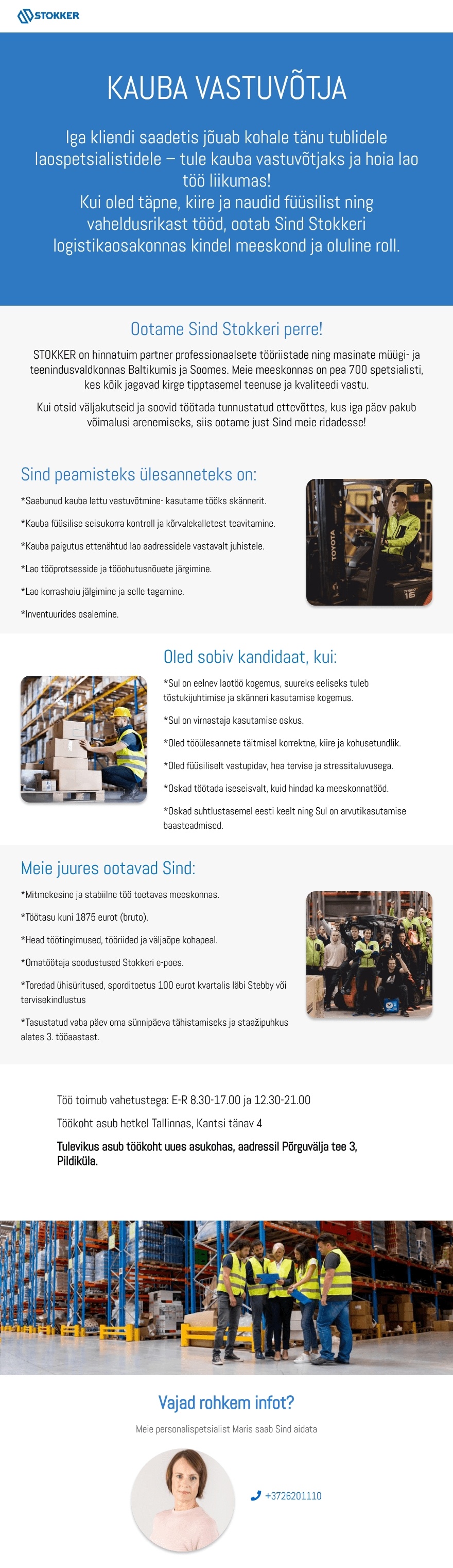 Stokker AS Kauba vastuvõtja