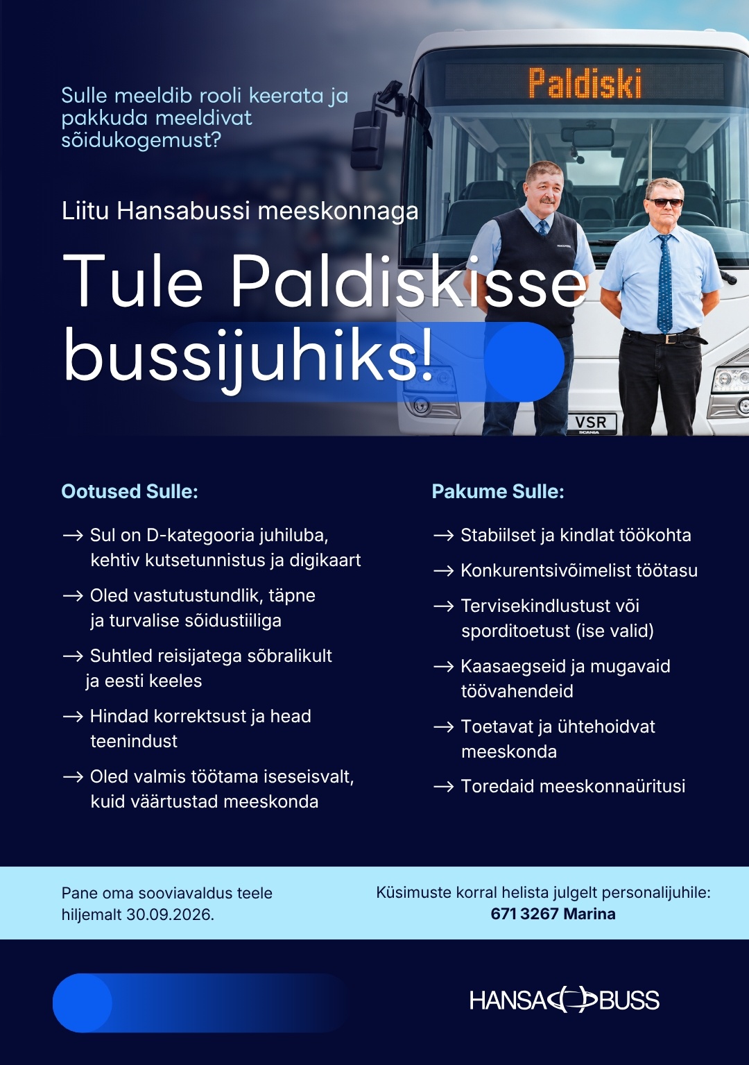 Hansabuss AS Bussijuht