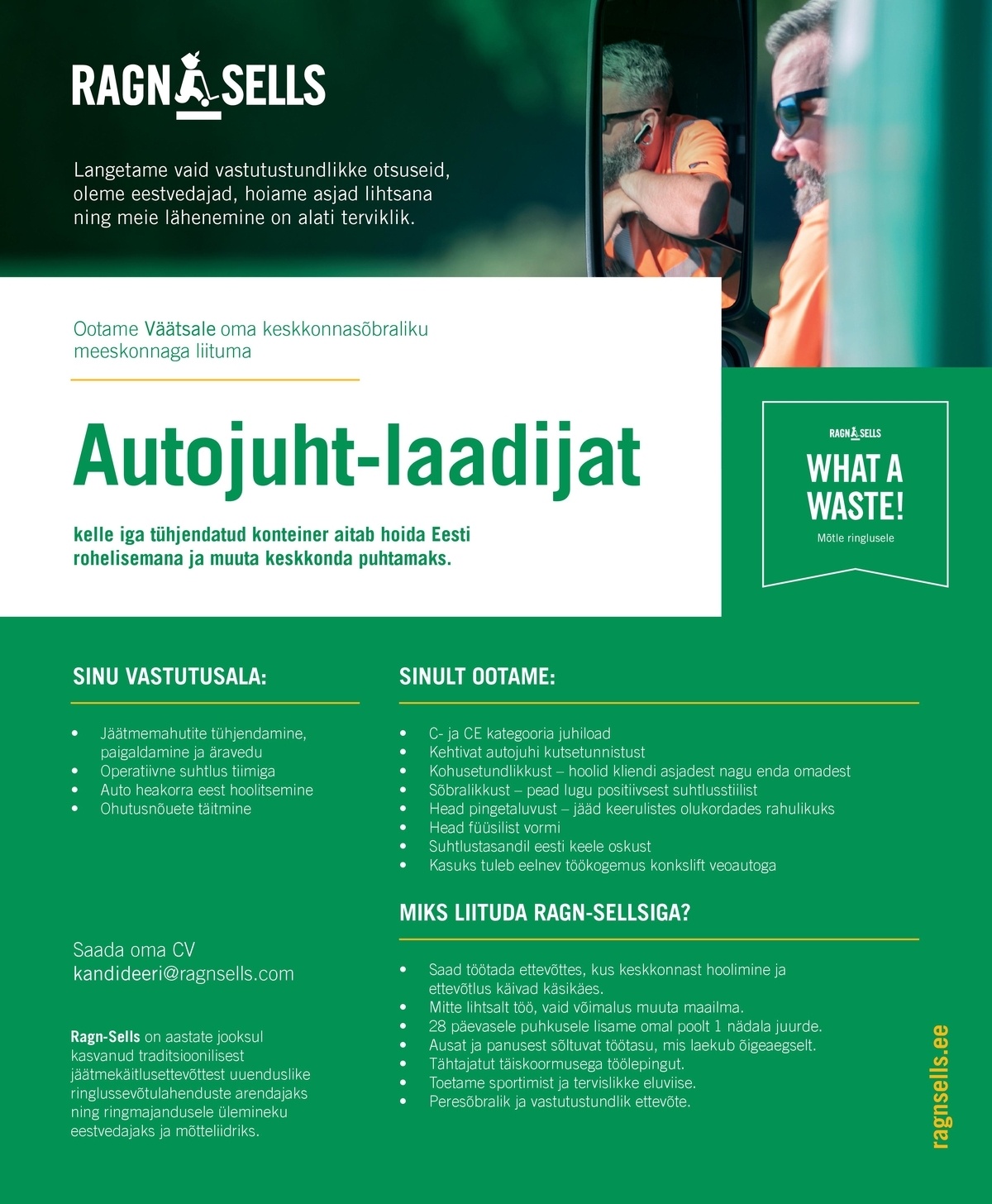 Ragn-Sells AS Autojuht-laadija