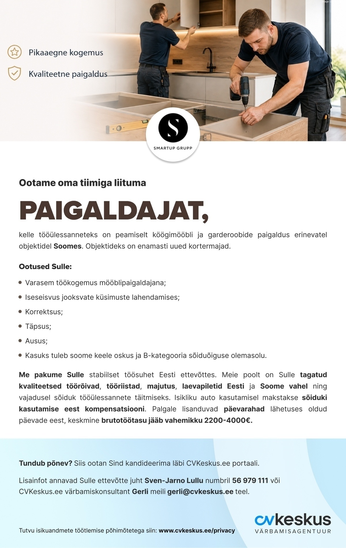 SMARTUP GRUPP OÜ PAIGALDAJA