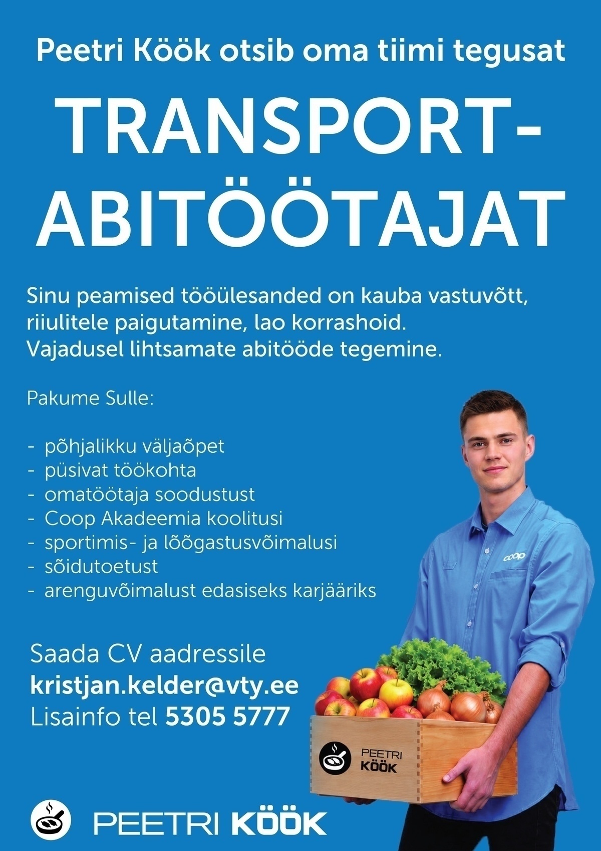 Coop Võru Transport-abitöötaja (Peetri Köök)