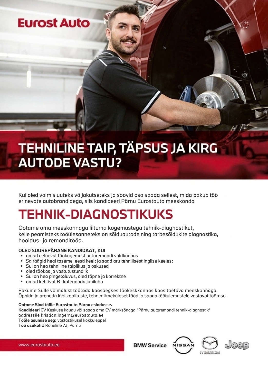 Eurostauto OÜ Tehnik-diagnostik