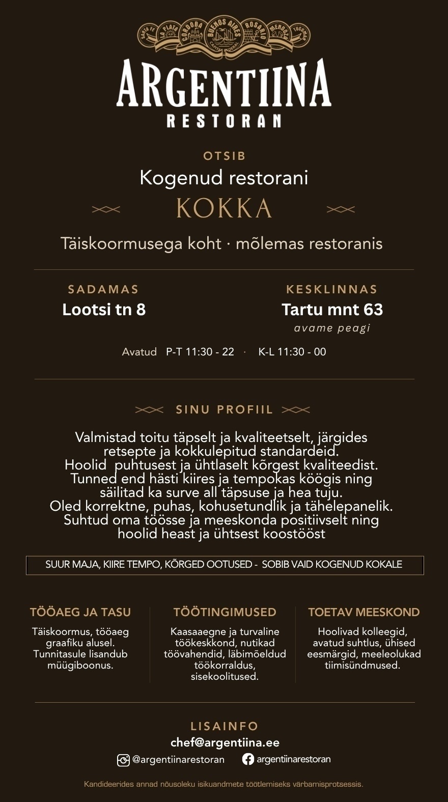 Paleton OÜ Kokk