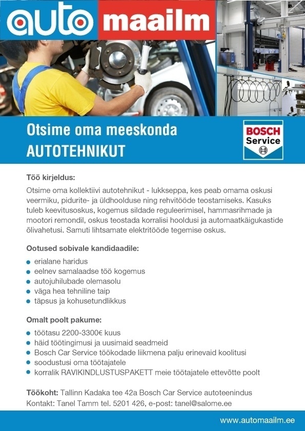 Salome Auto AS Autoremondilukksepp - autotehnik