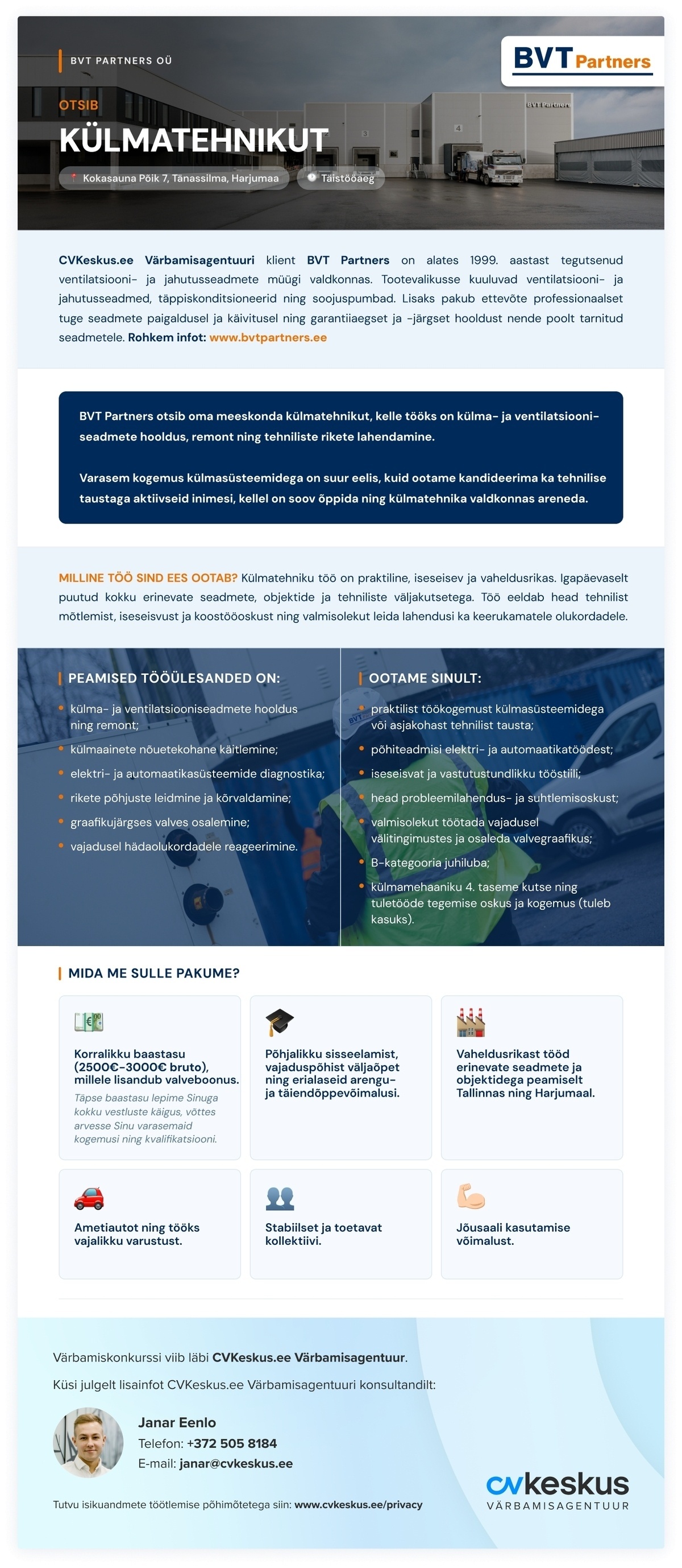 BVT Partners OÜ KÜLMATEHNIK