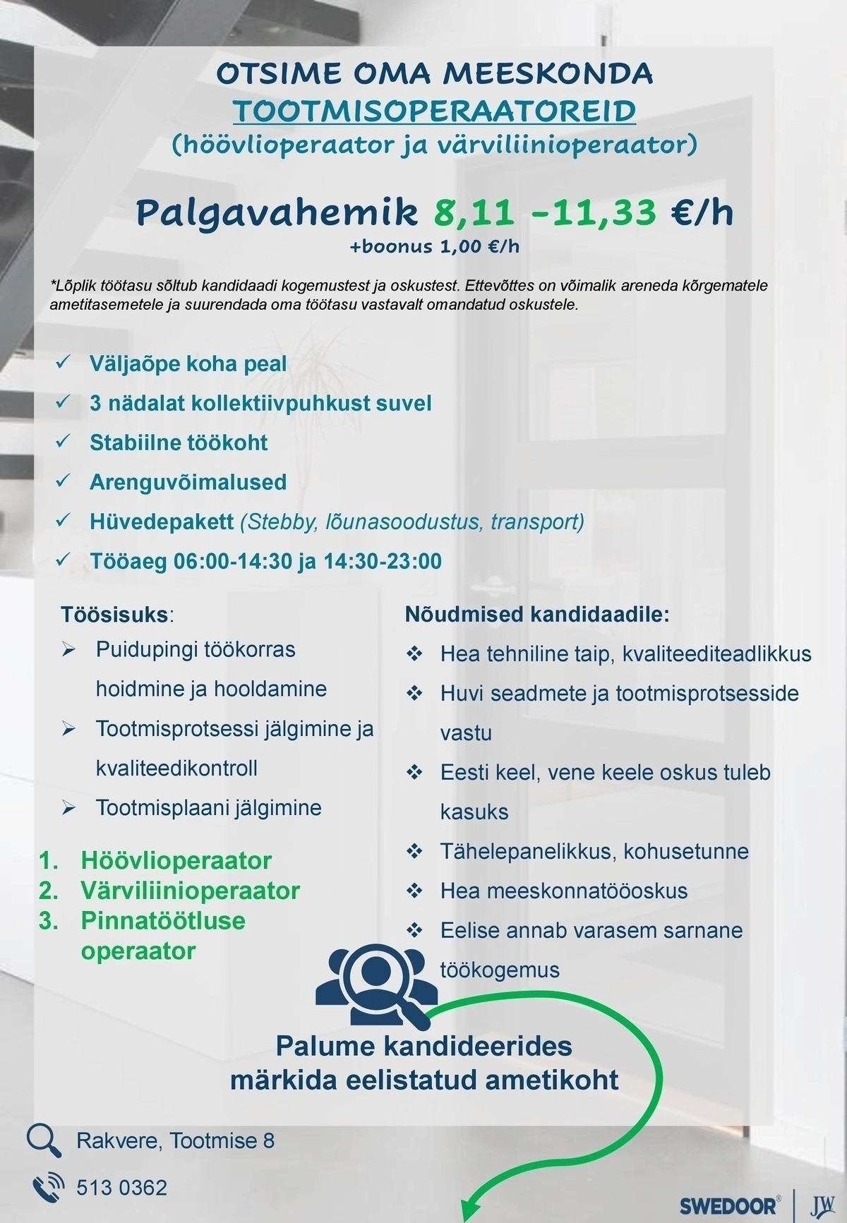 JELD-WEN EESTI AS Puidupingi operaator