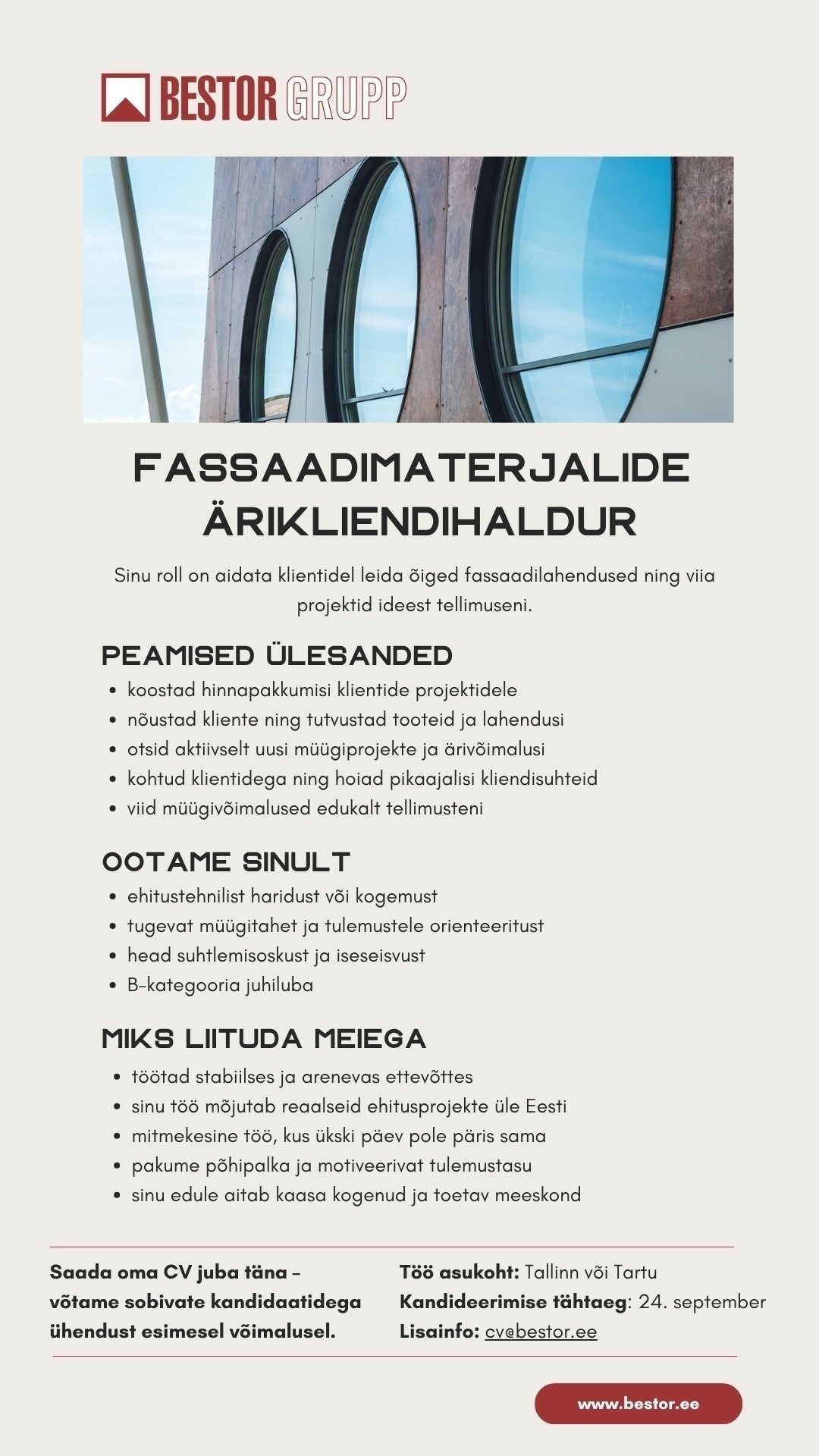 BESTOR GRUPP AS Fassaadimaterjalide ärikliendihaldur