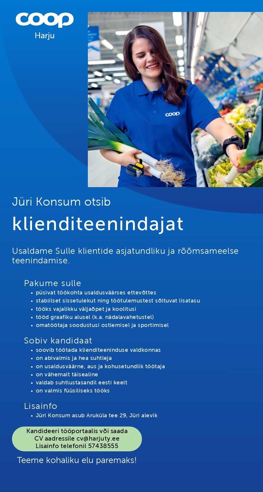 Harju Tarbijate Ühistu Klienditeenindaja Jüri Konsumisse (Coop Harju)