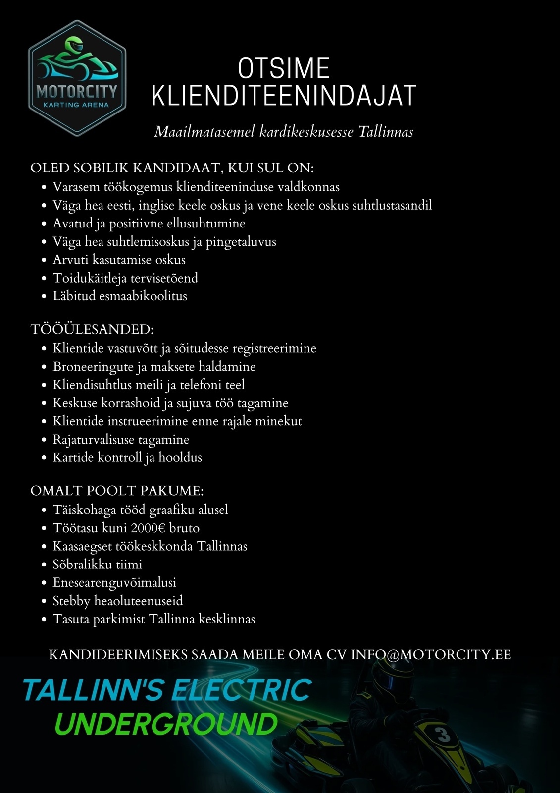 Motorcity OÜ Klienditeenindaja