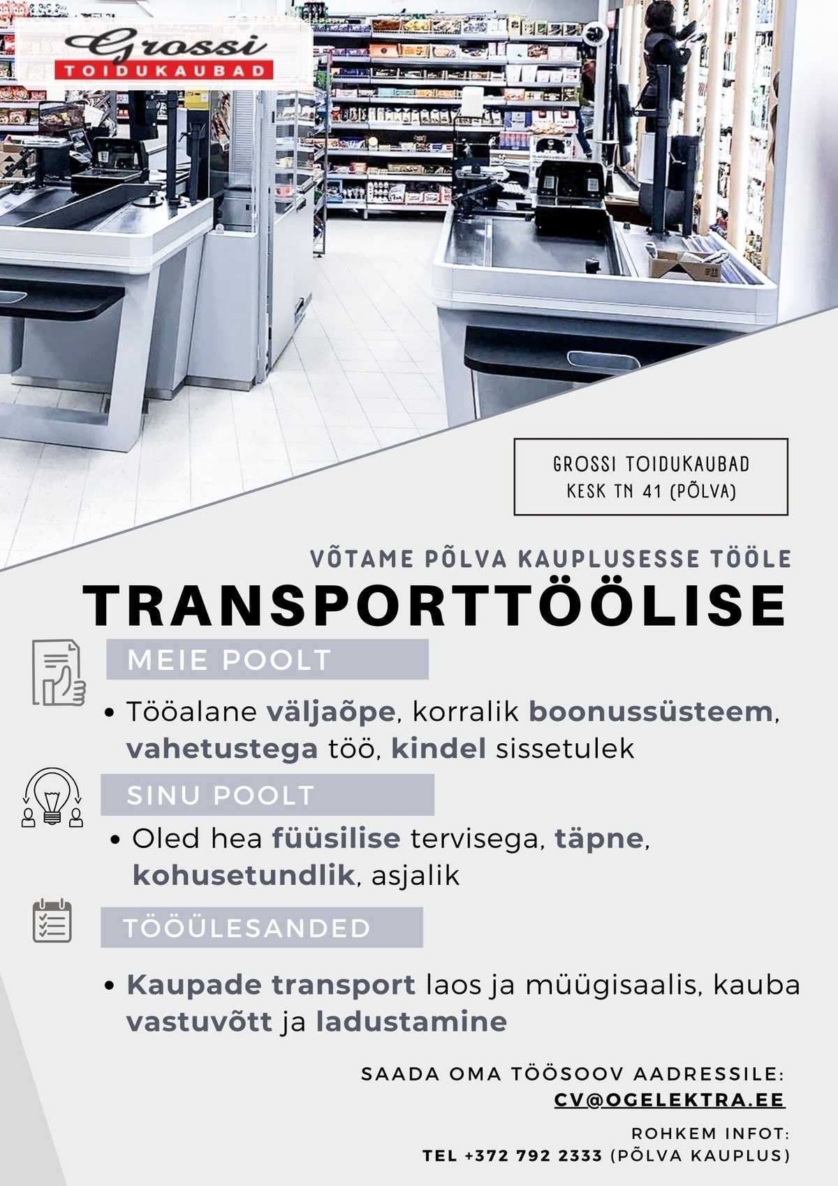 OG Elektra AS Transporttööline (Põlva)