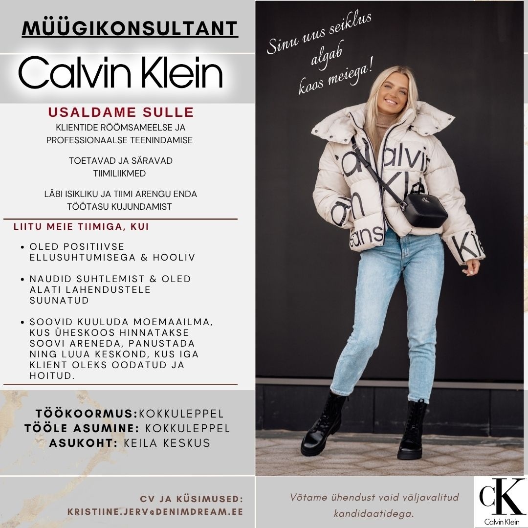 Põldma Kaubanduse AS Tule liitu DENIM DREAM tiimiga! ( KEILA KESKUS )