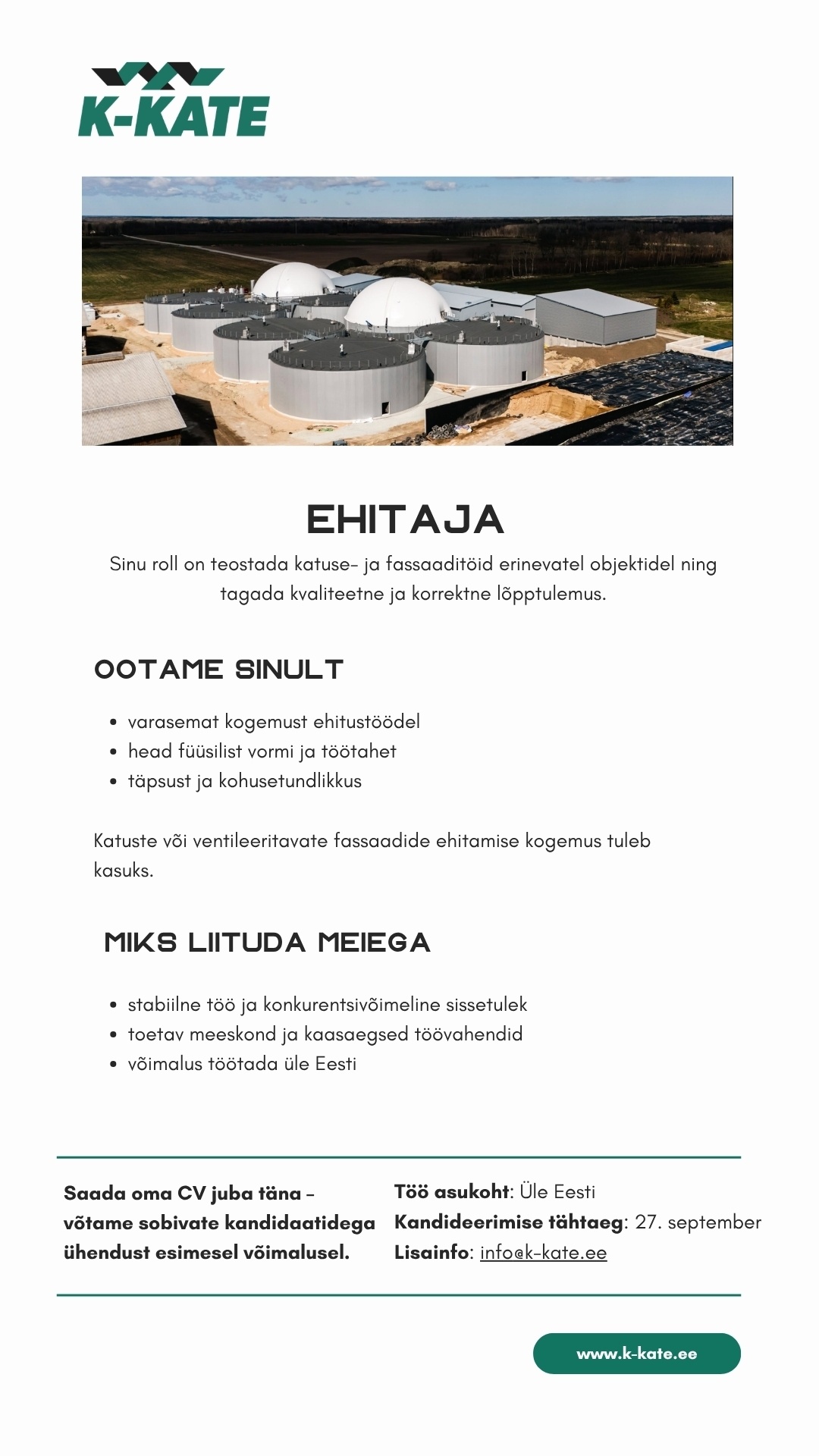 K-Kate Katused OÜ Ehitaja
