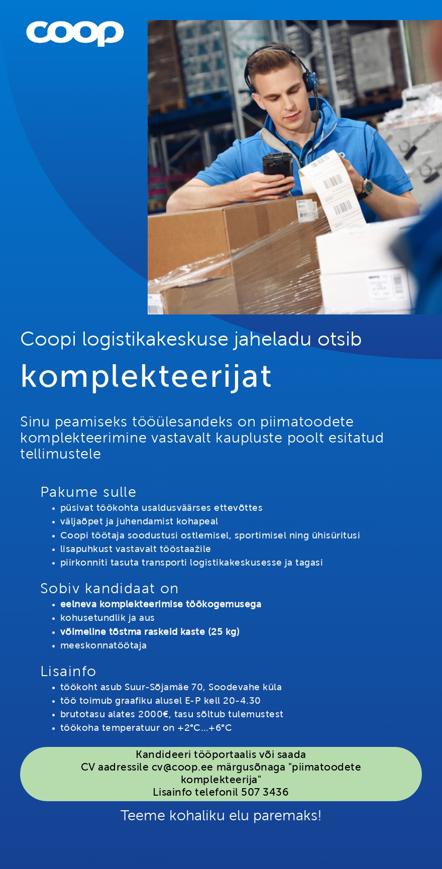 Coop Eesti Keskühistu Piimatoodete komplekteerija (Jaheladu)