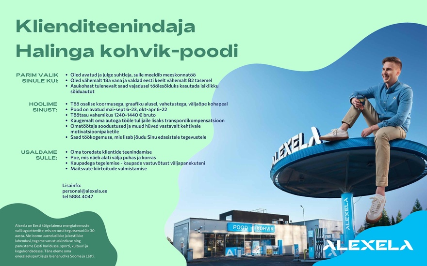 AS Alexela Klienditeenindaja Halinga kohvik-poodi
