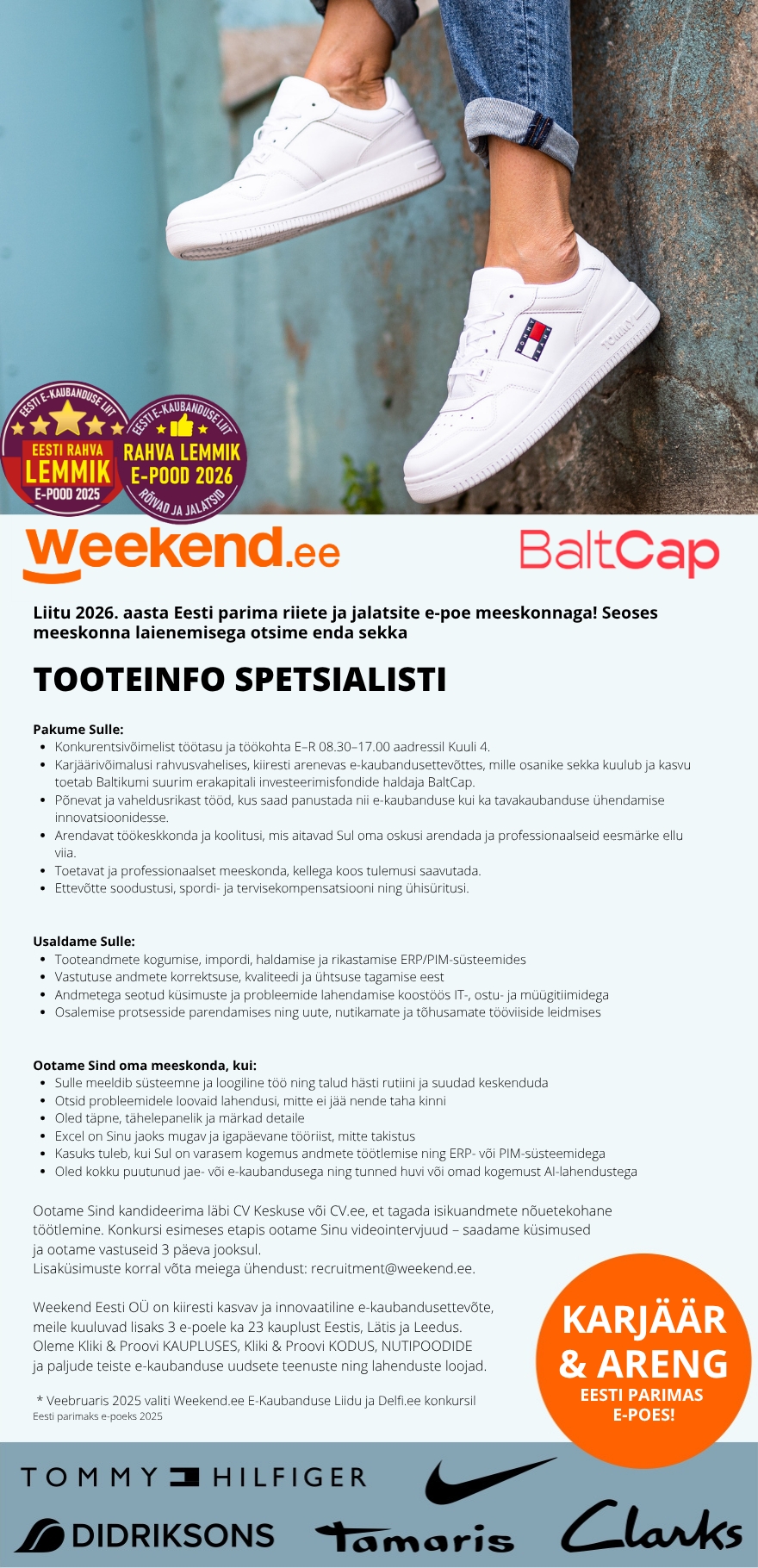 Weekend Eesti OÜ TOOTEINFO SPETSIALIST - EESTI PARIMAS E-POES