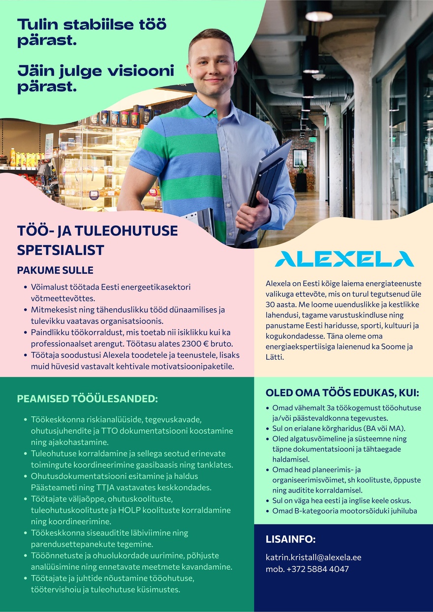 AS Alexela Töö- ja tuleohutuse spetsialist
