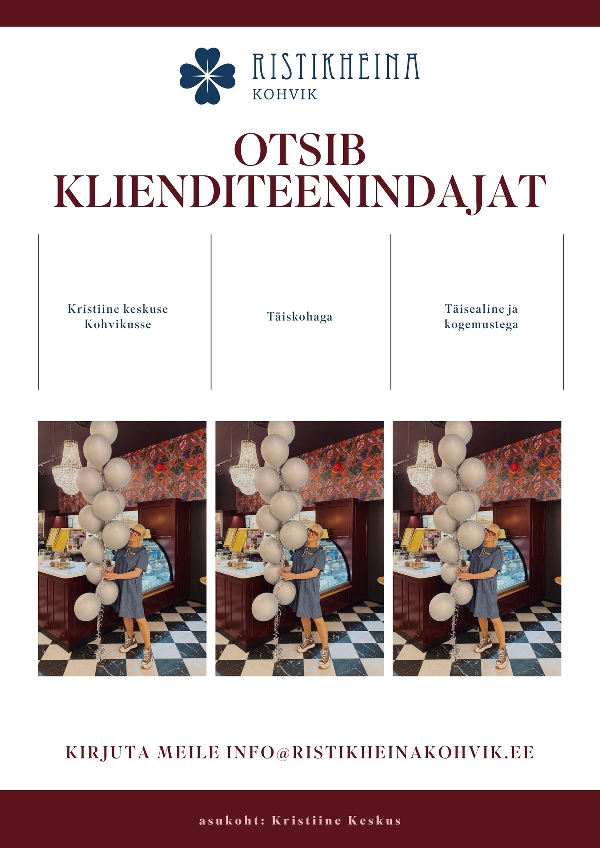 RISTIKHEINA KOHVIK OÜ Klienditeenindaja-barista