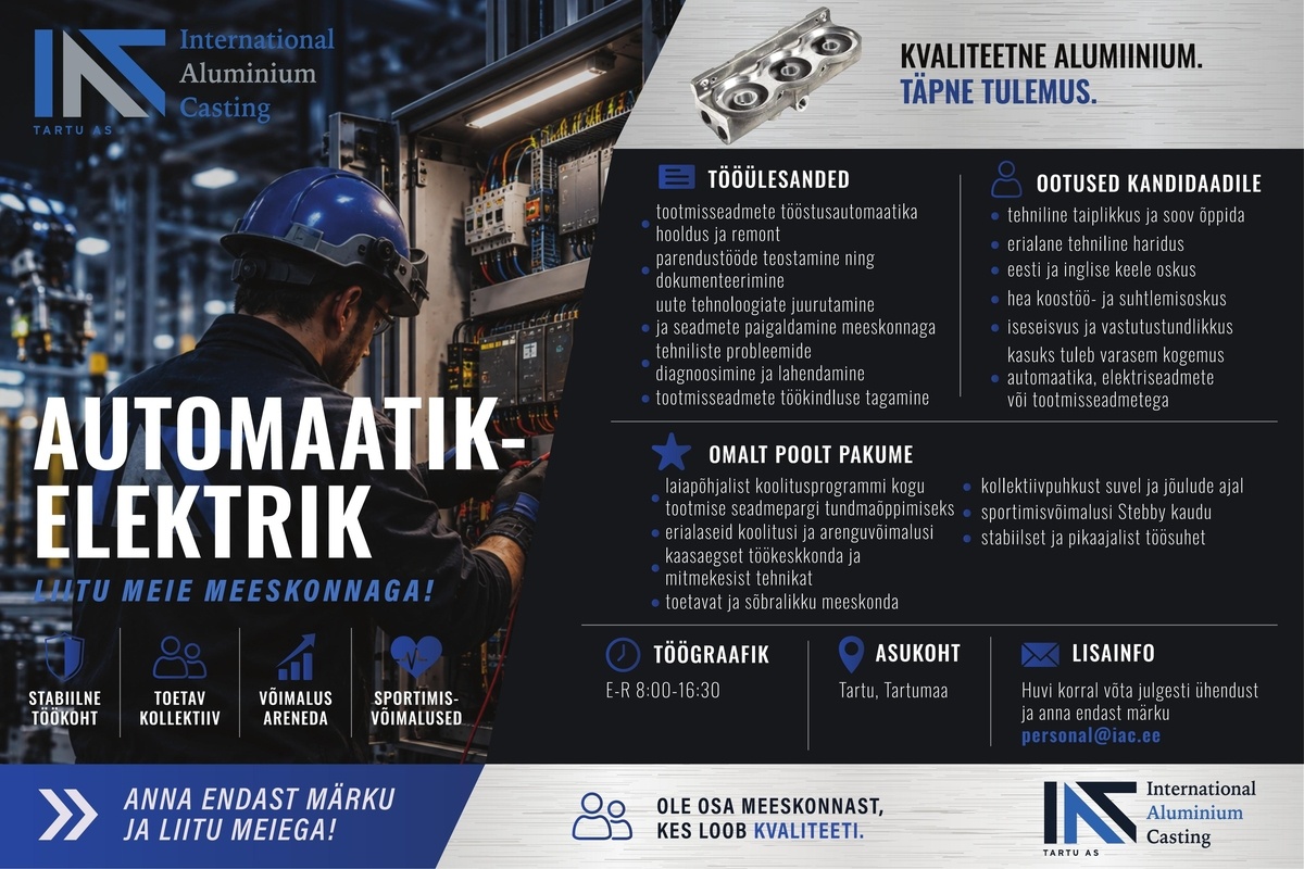 INTERNATIONAL ALUMINIUM CASTING TARTU AS Automaatik-elektrik