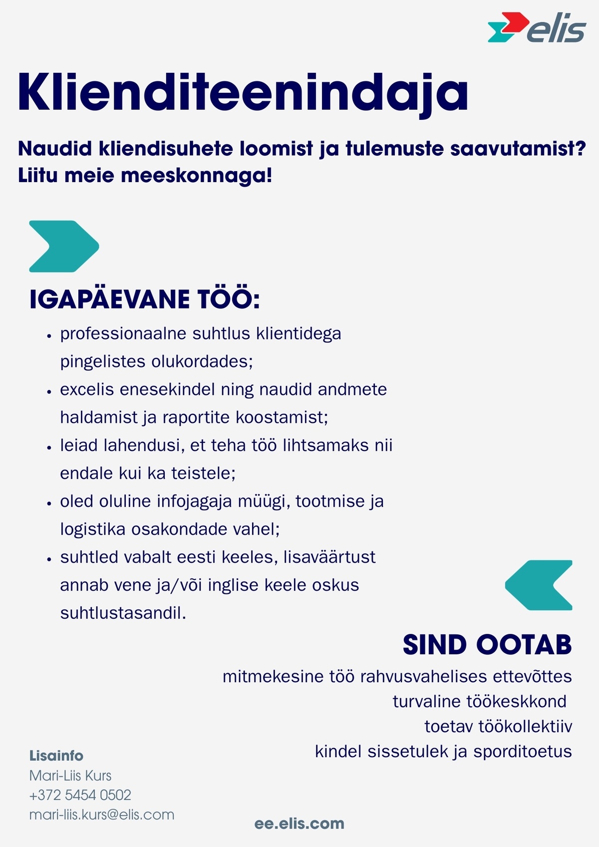 Elis Textile Service AS Klienditeenindaja