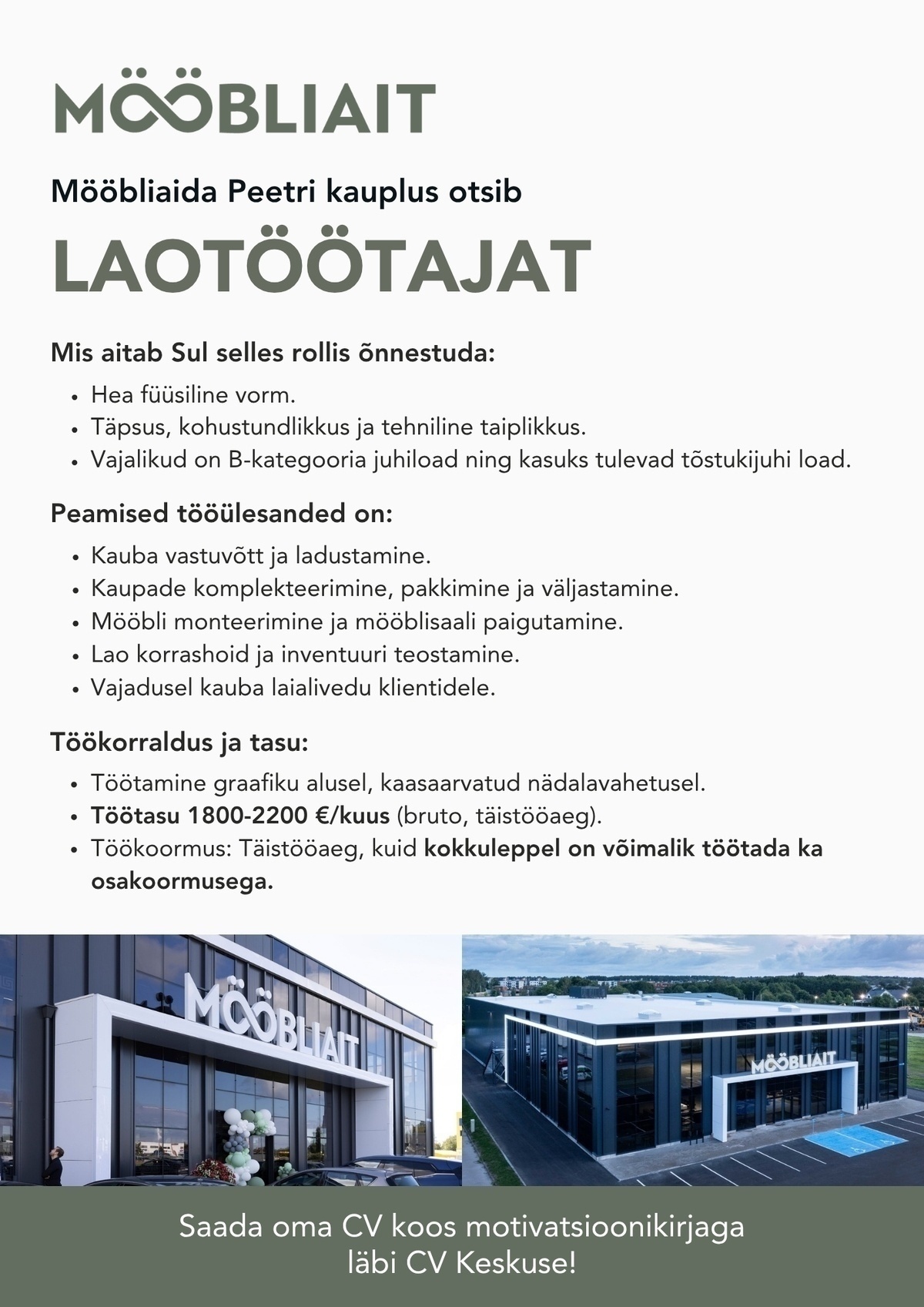 Mööbliait OÜ Laotöötaja