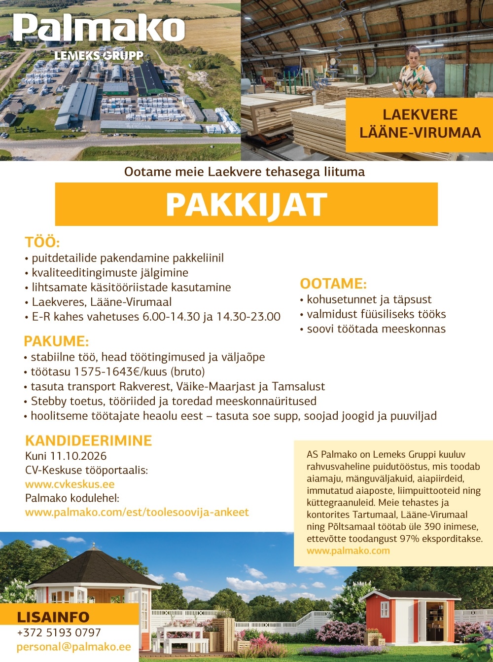 Palmako AS Pakkija (Laekvere)