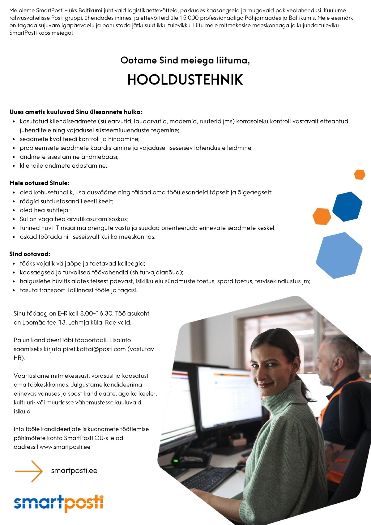 SmartPosti OÜ Hooldustehnik