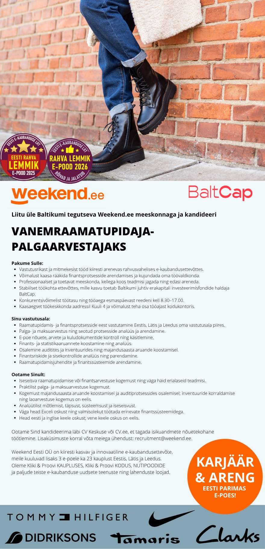 Weekend Eesti OÜ VANEMRAAMATUPIDAJA-PALGAARVESTAJA - EESTI PARIMAS E - POES 2026
