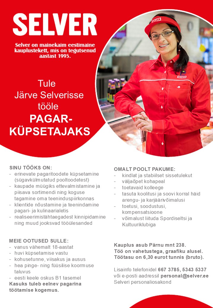 Selver Pagar-küpsetaja Järve Selveris