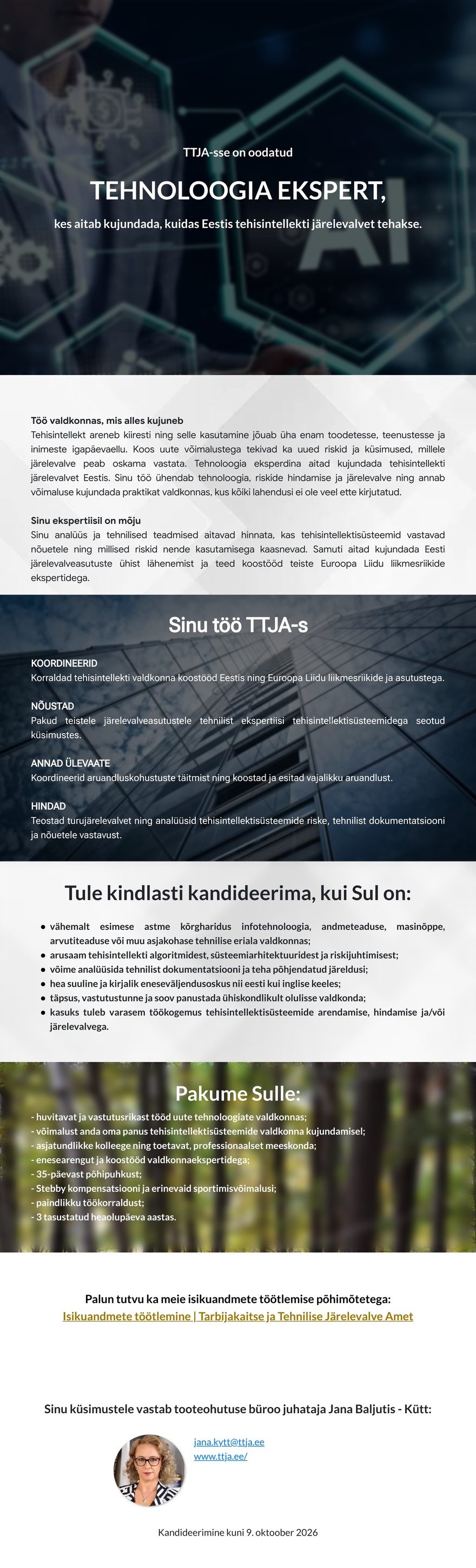 Tarbijakaitse ja Tehnilise Järelevalve Amet Tehnoloogia ekspert