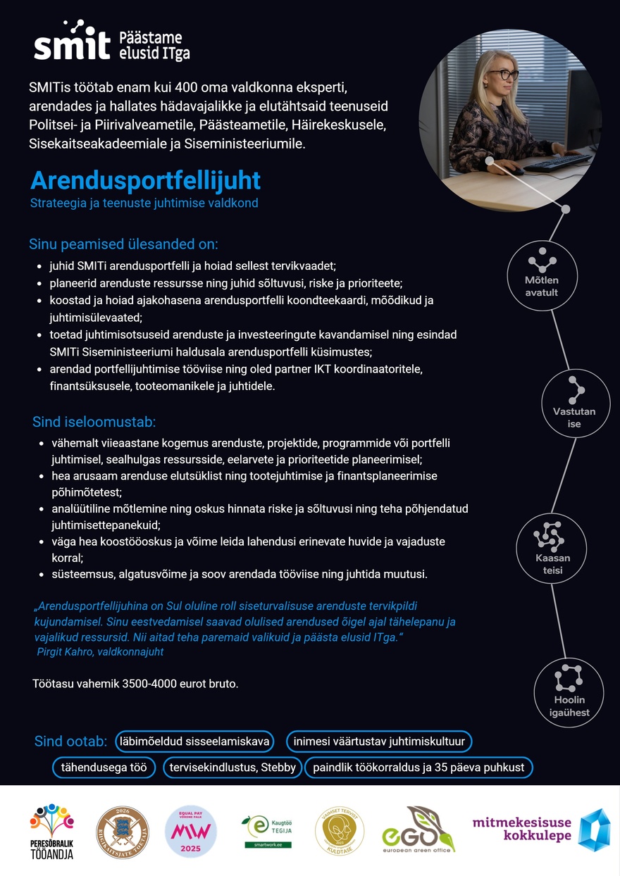 Siseministeeriumi infotehnoloogia- ja arenduskeskus Arendusportfellijuht
