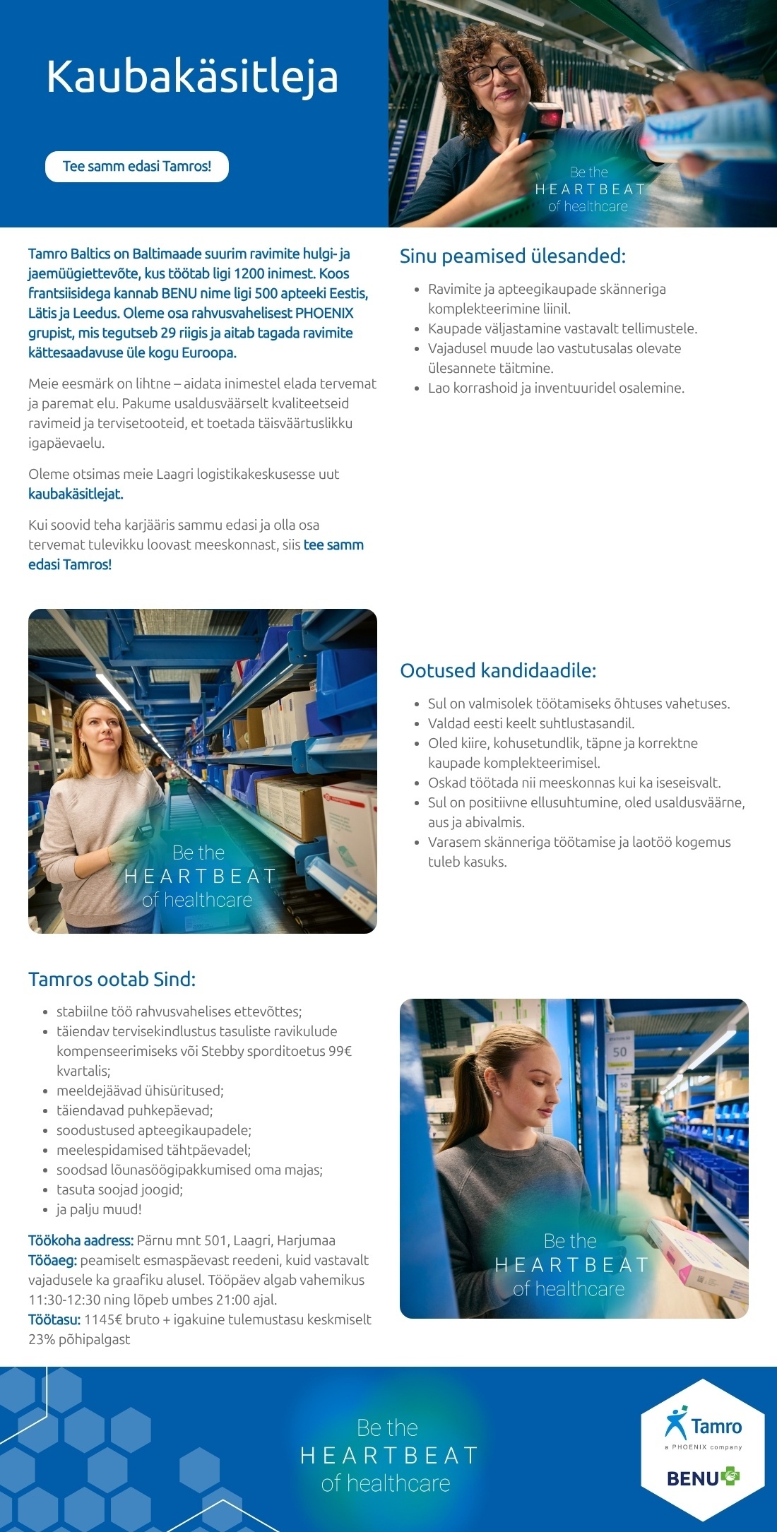 TAMRO EESTI OÜ Kaubakäsitleja